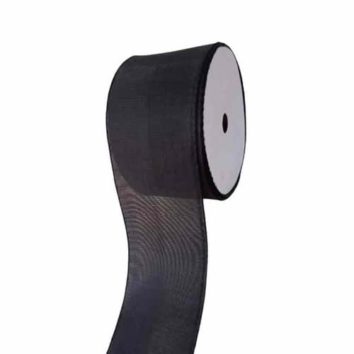 ayushicreationa Nylon Hair Ribbon for School Girls Craft Decorative Ribbon Hair Styling Knot Accessories 10 Meter Pack of 2 (Black)