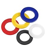 300 Pcs Colored Nylon Round Washers - Red/Yellow/Blue/White/Black for Home & Industrial Use Yellow M4*15 * 1.0