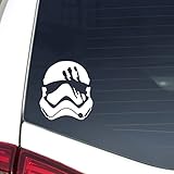 Finn Stormtrooper Helmet Vinyl Decal Sticker - Bumper Window Laptop Gift Mug Car - 5'in