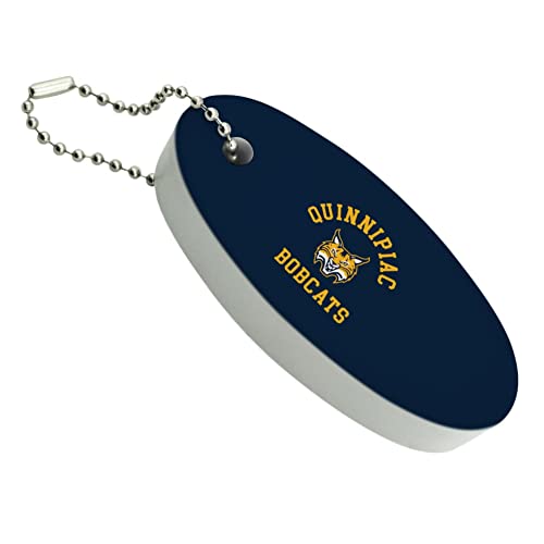 GRAPHICS & MORE Quinnipiac University Bobcats Logo Floating Keychain Oval