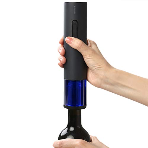 Preisvergleich Produktbild HEZHENG Elektrischer Wein Flaschenöffner, Edelstahl Vollautomatische Wiederaufladbare Urlaub, Geburtstag, Hochzeit Kit Automatische Wein Flaschenöffner