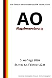 Abgabenordnung - AO, 5. Auflage 2026: Die Gesetze der Bundesrepublik Deutschland