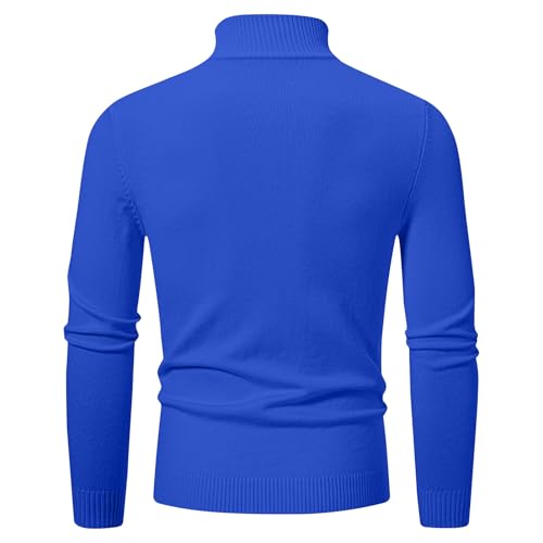 Men's Sweaters 2024 Trendy Twisted Knit Striped 1/4 Zipper Stand Collar Knitwear Long Sleeves Pullver Sweater Tops4
