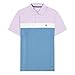 IZOD Men's Big and Tall Advantage Performance Short Sleeve Stripe Polo Shirt, Viola Colorblock, 4X-Large Big