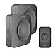 ELRO DB3000 Funk Türklingel Set 2X Tragbare Empfänger mit Batterie-Wasserdicht, 300m Reichweite, 52 Melodien-Schwarz