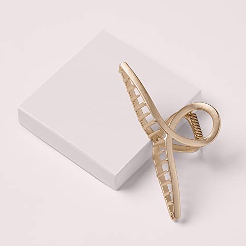 The Hair Edit French Twist Claw Clip - Gold Metal Loop Jaw Clip