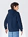 Haloumoning Boys Oversized Fleece Hoodies Kids Fashion Hooded Sweatshirts with Pockets 5-14 Years Navy Blue