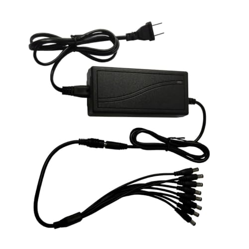DC 12V 5A 60W Security Camera Power Supply Adapter Converter Transformer with 8-Way Power Splitter Cable for CCTV DVR Surveillance System image 4