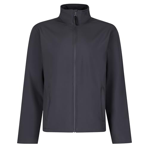 Regatta Veste Softshell Professionnelle Reid imperméable et Coupe-Vent Homme, Seal Grey (Black), 3XL