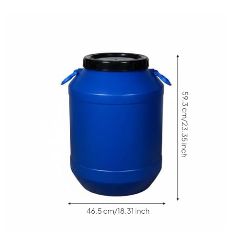 Seau de fermentation hermétique bleu 60L avec couvercle blanc - 5