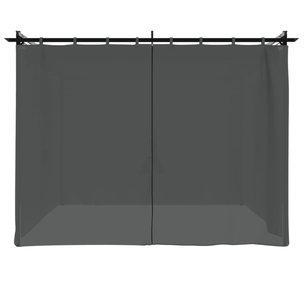Pawilon z zasłonami antracyt 3 x 3 m stal