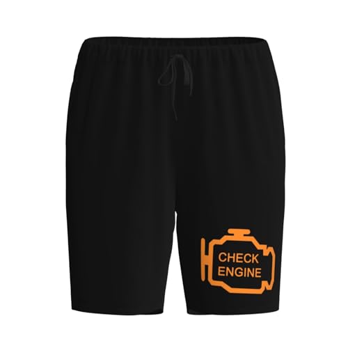 Check Engine Light Pajama Shorts for Men, Men's Pajama Bottoms, Sleepwear for Summer2