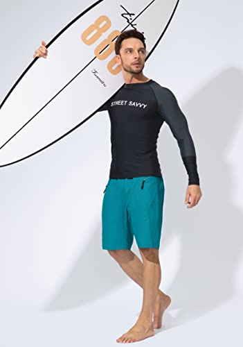 Image of Men's Swim Trunks Quick Dry Board Shorts with Zipper Pockets Beach Shorts Bathing Suits for Men - No Mesh Liner