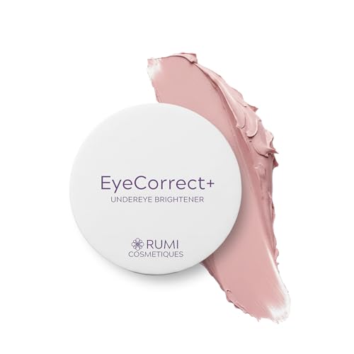 Rumi Cosmetiques EyeCorrect+ Under Eye Brightener for Older Women - Color Correcting Balm for Dark Circles and Puffiness Crease-Free Eye Wrinkle Cream Cruelty Free (Universal Shade)