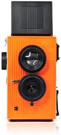 Blackbird Fly 35mm TLR Twin Lens Reflex Camera - Black with Orange Face [Camera]