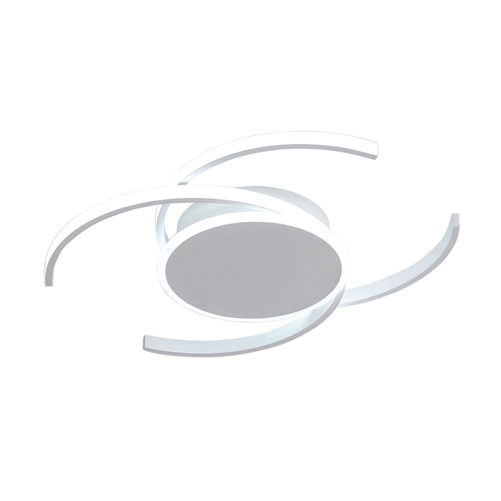 Plafonnier LED encastré double C moderne et dimmable