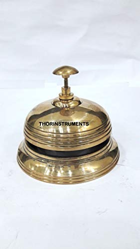 Nautical Table Bell Solid Brass Hotel Decor Office Motel Service Bell Rustic Vintage Home Decor Gifts #TOP26