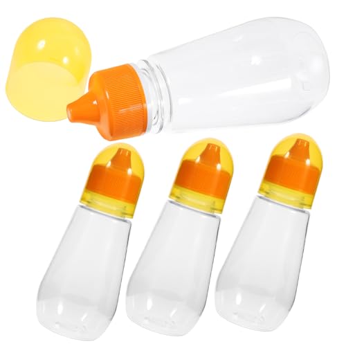 Cabilock 4 Piezas botella de miel botella flexible Botella exprimible Envase multiusos contenedor de miel exprimir los envases de miel dispensador de miel botella de mermelada páginas
