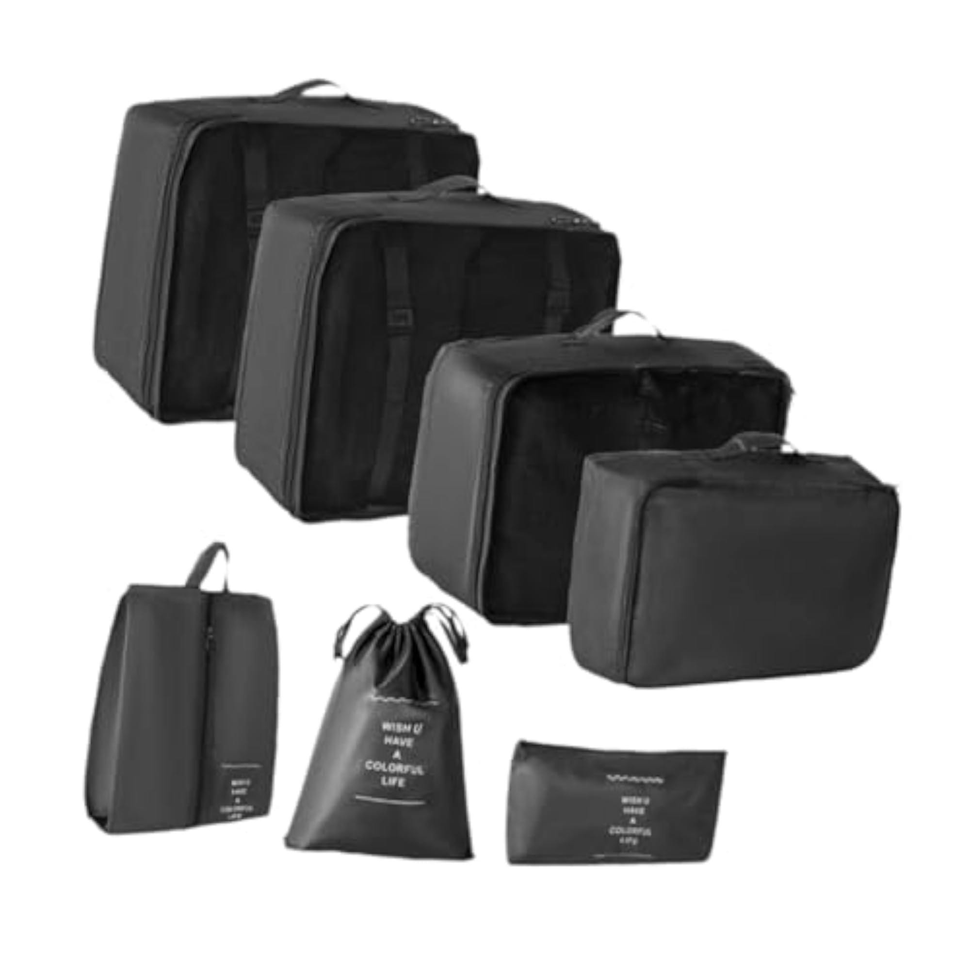 Packing Cubes for Suitcase Travel Bags, Set of 7