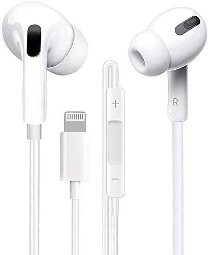 Headphones Earphones Earbuds with Microphone for iPhone, Bluetooth 5.0 and Active Noise Stereo Sound Headphones for iPhone Compatible with iPhone 13 Pro/12/12 Pro/11/XS/XS Max/XR/X/SE/8/7/7 Plus