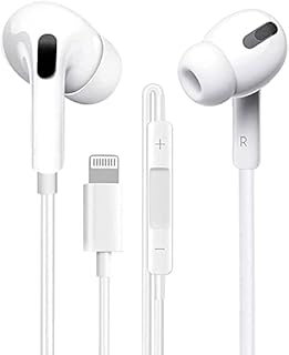 Headphones Earphones Earbuds with Microphone for iPhone, Bluetooth 5.0 and Active Noise Stereo Sound Headphones for iPhone Compatible with iPhone 13 Pro/12/12 Pro/11/XS/XS Max/XR/X/SE/8/7/7 Plus
