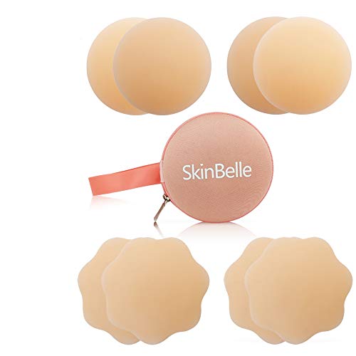 image for Adhesive Nipplecovers, Skinbelle Silicone Nipple Pads Reusable Breast 