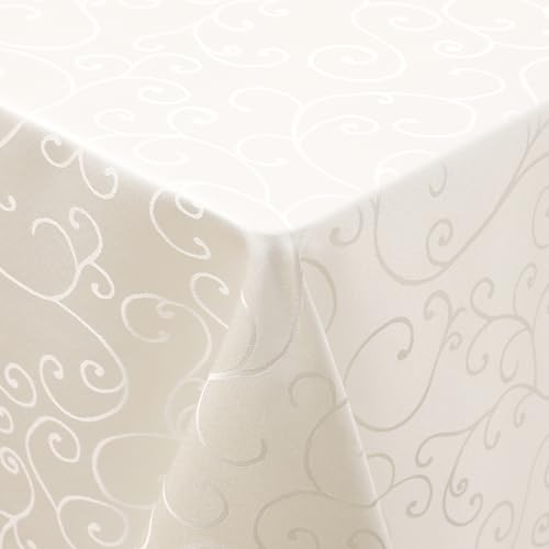 smiry Tischdecke Abwaschbar Ornamente Rechteckig 140 x 100 cm...