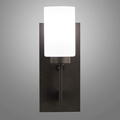 Linea Di Liara Brio Dark Bronze Sconce Frosted Glass Shade Modern Sconces Wall Lighting Fixture Bathroom Wall Sconce Vanity Wall Sconce And Hallway Wall Light Fixtures, Ul Listed #TOP7