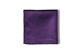 London Jae Apparel Silk Twill Pocket Squares for Men - Pocket Square for Groomsmen (Plum Purple)