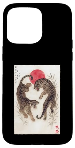 日本虎 浮世絵 木版画 江戸 美学 スマホケース iPhone 15 Pro Max 用