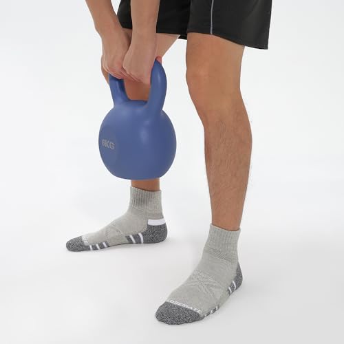 Image of CLOSEMATE 6 Pairs Mens Athletic Ankle Socks Cushioned Running Quarter Socks | Cotton socks with breathable mesh, terry cushion & secure fit for sports, sneakers& daily wear