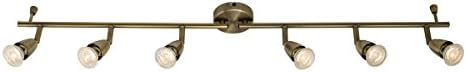 Amalfi 6 Way Decorative Chrome Plated Finish GU10 LED Compatible Adjustable Ceiling Spotlight Bar Track Lighting