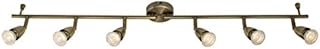 Amalfi 6 Way Decorative Chrome Plated Finish GU10 LED Compatible Adjustable Ceiling Spotlight Bar Track Lighting