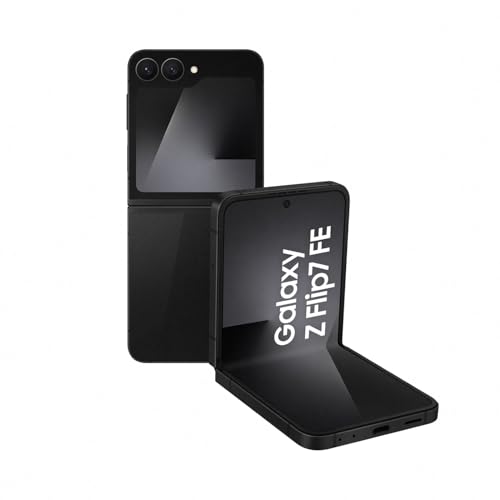Samsung Galaxy Z Flip7 FE AI Smartphone mit Galaxy AI, KI-Handy mit Android, Faltbares Design, Breites Frontdisplay, 50-MP-Weitwinkelkamera, 256 GB, 8 GB RAM, Black, 3 Jahre Herstellergarantie
