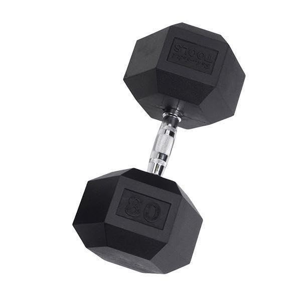 YORK Rubber Hex Dumbbell 100 lb.
