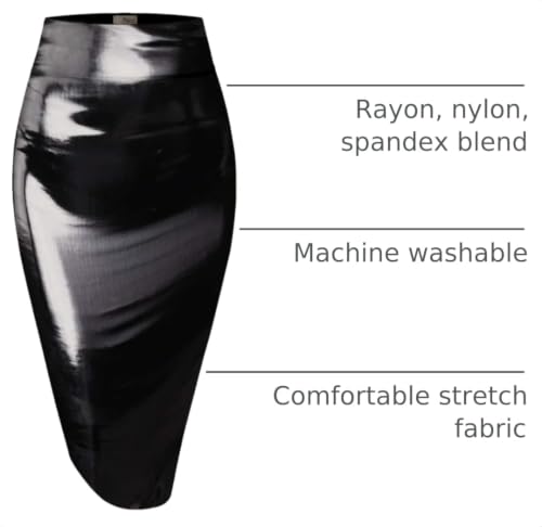 Image of Hybrid & Company Women's Scuba Pencil Skirt | Scuba stretch fabric, sleek tailored design, comfortable fit, suitable for office, meetings, and professional settings