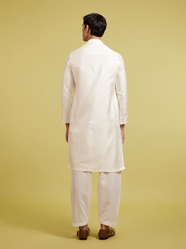 Image of DIWAS BY MANYAVAR Men's Art Silk Textured Kurta (1pc)