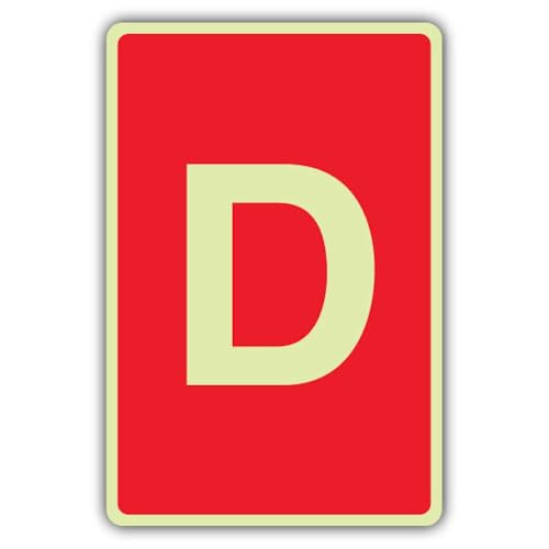 Étiquette photoluminescente rouge contre les pannes d'éclairage d'urgence