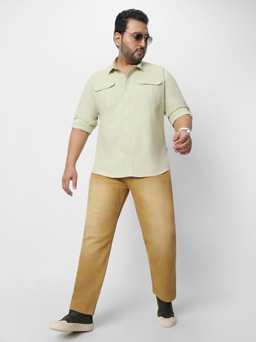 Image of Urbano Plus Men's Cotton Full Sleeve Regular Fit Casual Solid Shirt