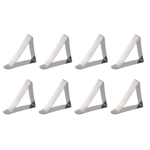 Zanthicia 8 Piezas de Soporte para Mantel al Aire Libre, Clips para Mantel, Estable en el Viento, Abrazaderas para Cubierta de Acero Inoxidable, 8 Piezas