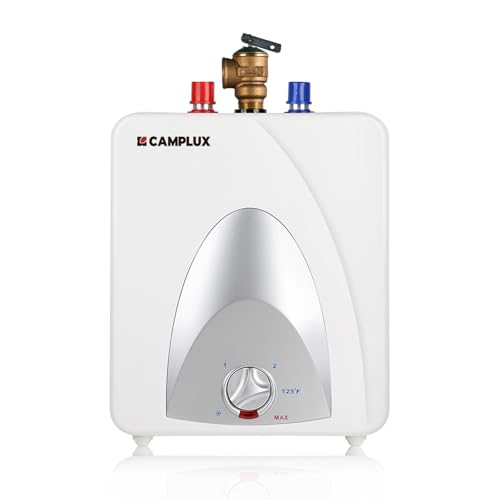 CAMPLUX Electric Tank Water Heater 1.3 Gallon Under Sink Instant Hot Water for RV, Kitchen, Food Truck, 120V 1440W, Wall or Floor Mounted, UL Listed