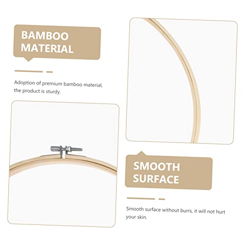 Aros circulares de bordado para decoración y costura Veemoon marrón con diseño creativo 4