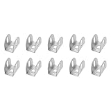 sourcing map 10 Pcs U Bracket for 1.54" Panels, 25 x 39 x 33mm Metal U Shaped Fasteners Brackets for Guardrail or Partitions Connection, Silver