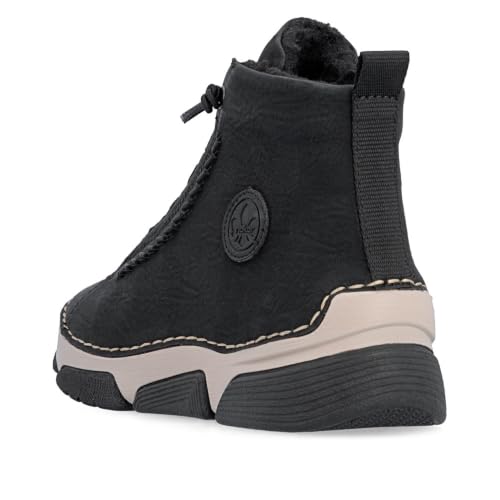 Rieker Damen Stiefeletten 45912-00 Schwarz Gr. 38 – Ansicht 3