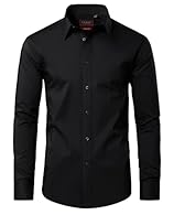 EXTRA LONG STAPLE COTTON: Discover the luxury in our mens dress shirts, expertly crafted from premium cotton, offering softness, strength, and durability for a comfortable and long-lasting fit MOISTURE WICKING TECHNOLOGY: Our dress shirts for men are...