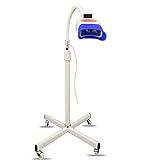 Mobile Teeth Whitening Lamp 2 Color Teeth Whitening System Teeth Whitening Machine with Red Blue Lights Bleaching Cold Light Lamp Floor Standing Type