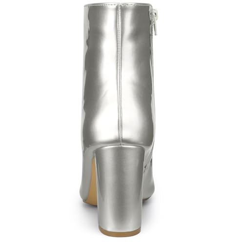 Bottines à talon carré et bout pointu avec fermeture éclair pratique - 4