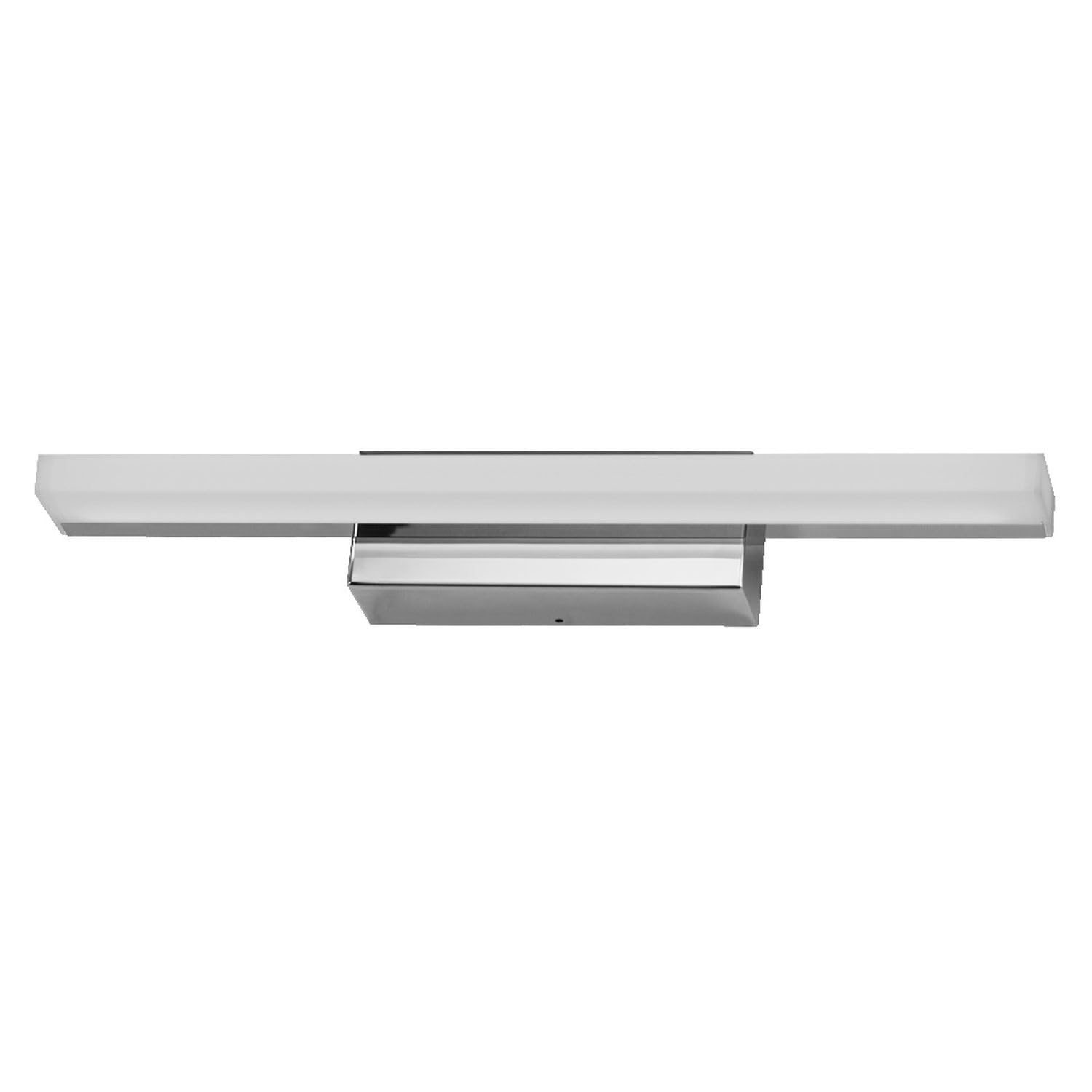 Licht-Erlebnisse LED Spiegelleuchte Aluminium Metall Chrom 3000-4000 K Click-CCT Touch dimmbar IP44 modern Flur Esszimmer Büro L:40 cm Wandlampe Badezimmer