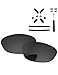 PapaViva Replacement Lenses & Rubber Kits & Screwdriver & Screws for Oakley Juliet 55mm Sunglass Solid Black Polarized