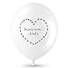 ANGEL & DOVE 25 White 'Forever In Our Hearts' Biodegradable Funeral Remembrance Balloons - for Memory Table, Memorial, Condolence, Celebration of Life